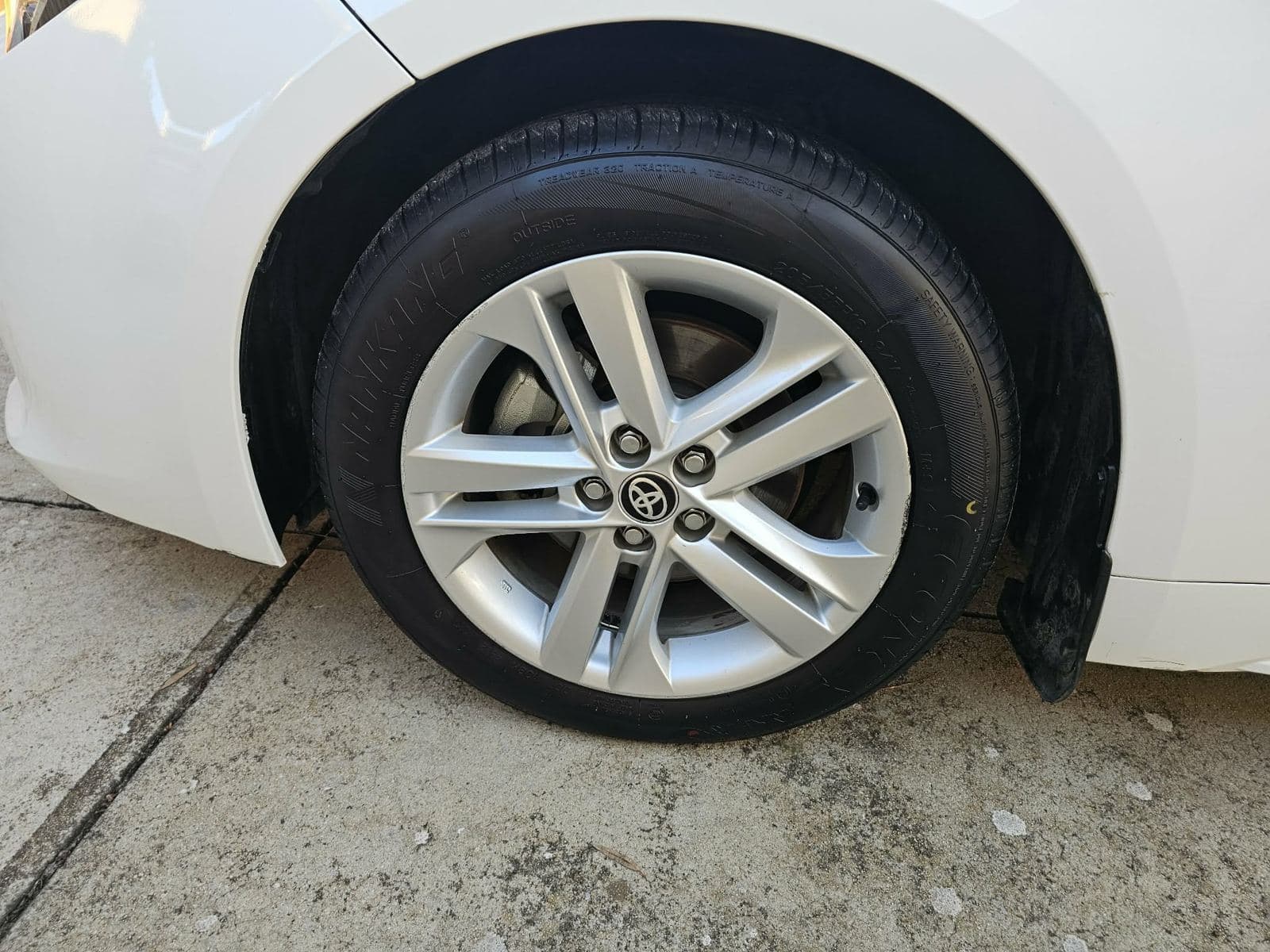 Cleaned and detailed alloy wheel