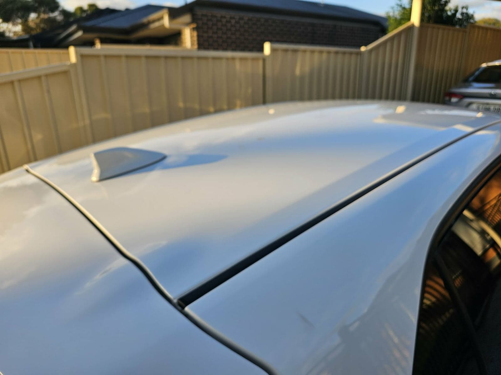 Glossy roof finish after polishing