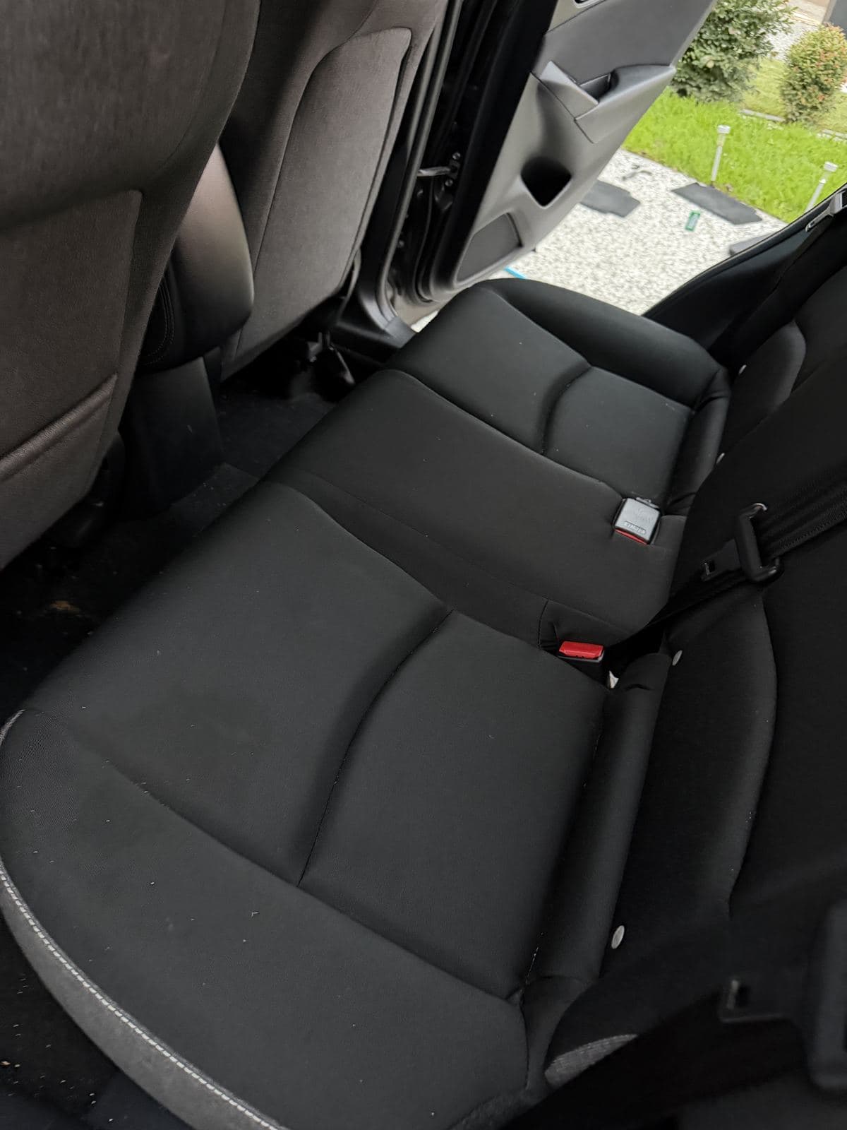 Rear seat after shampoo and extraction