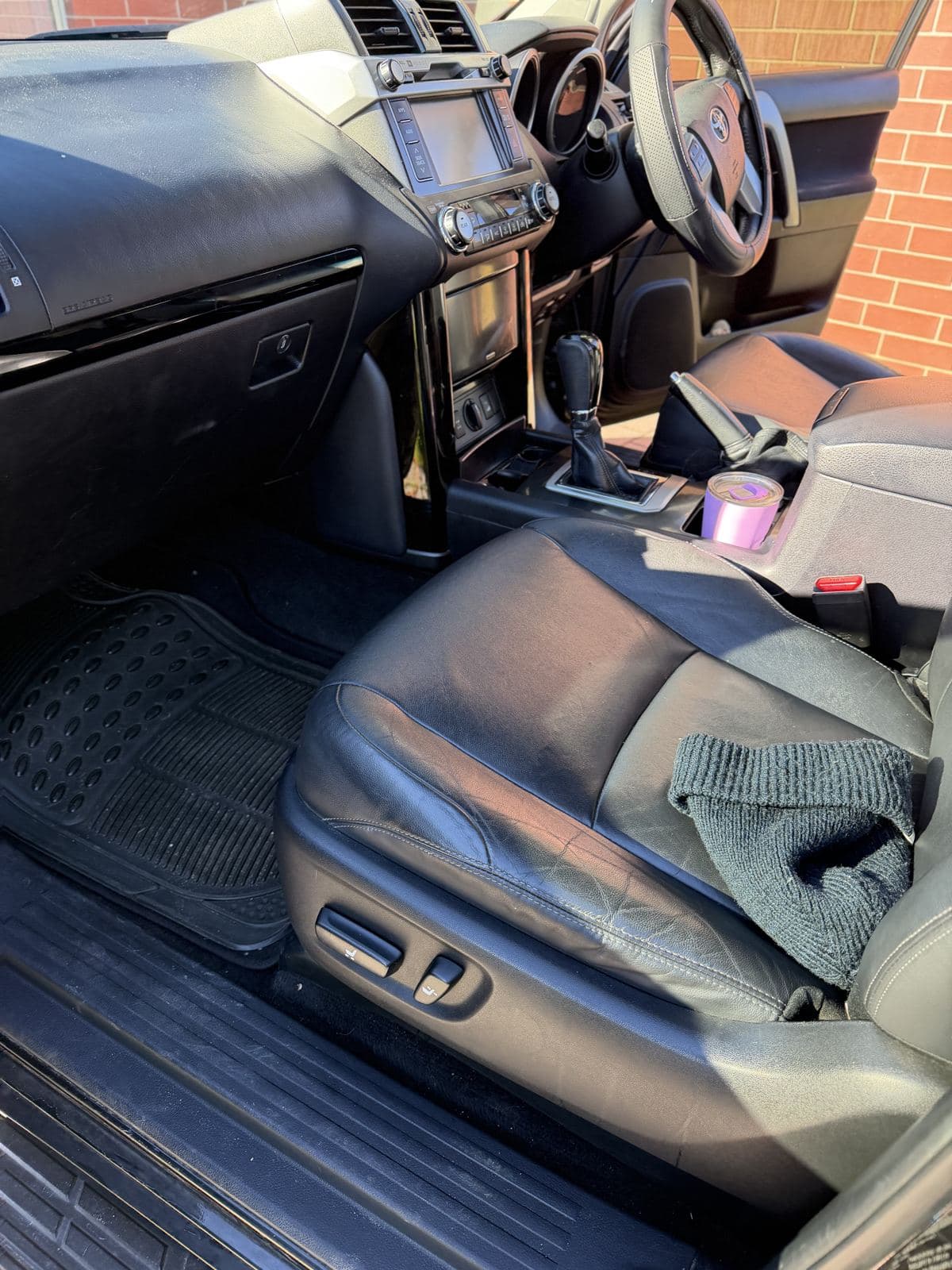 Prado driver's seat after leather clean